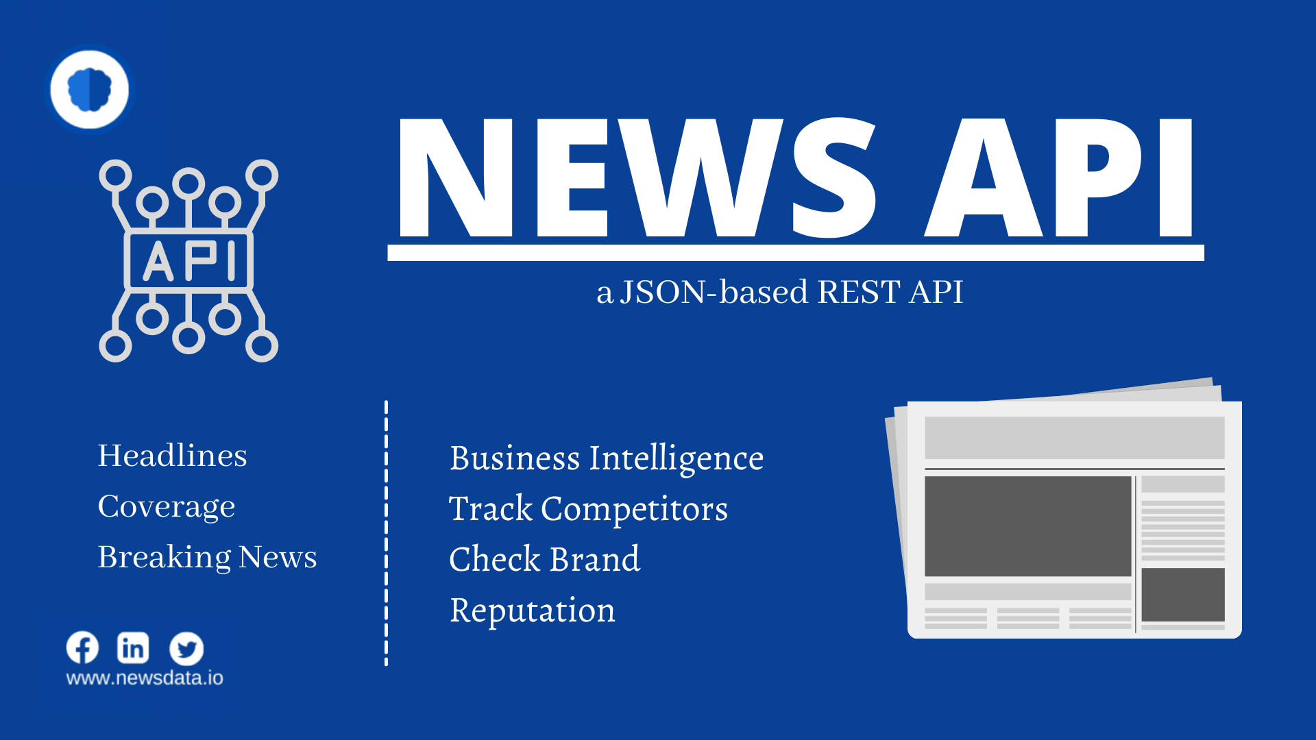 A news API is a JSON-based REST API (RESTful API) that allows you to explore and fetch news articles or news sources from all over the web as per the needs of users. News API lets you track various news sources referring to the topics (or keywords) you are searching which you are allowed to scan, analyze, and enrich the data to serve various use cases that you have planned.