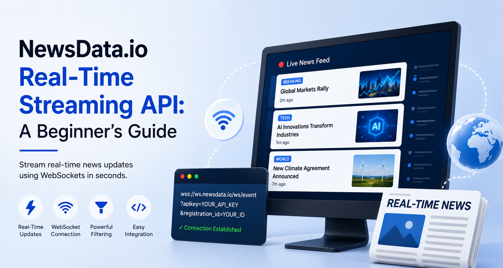 NewsData.io Real-Time Streaming API: A Beginner’s Guide